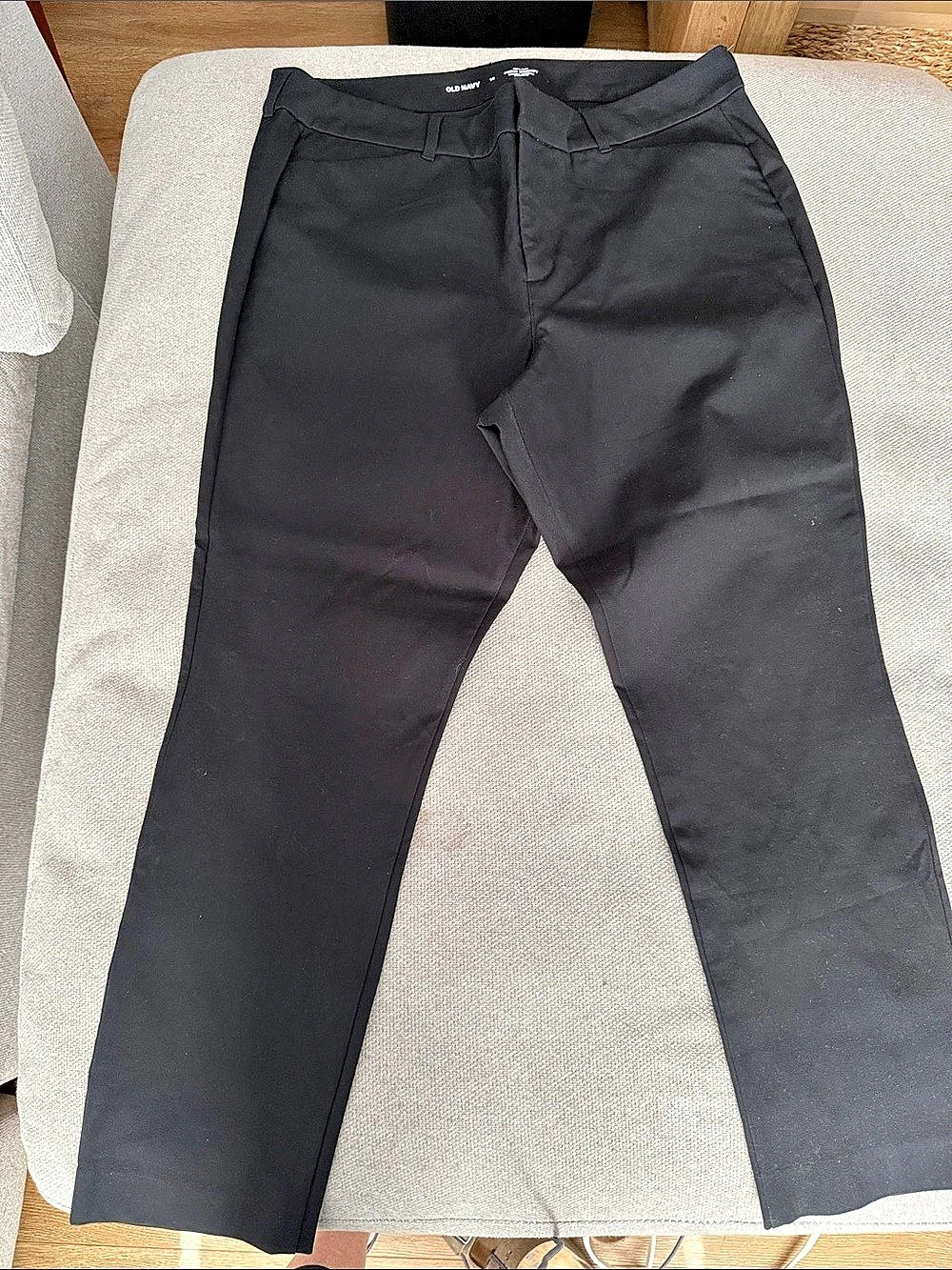 Old Navy High-Waisted Pixie Skinny Pants Black Waist 16